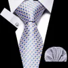 ترابط الرقبة Noverlty Silk Necktie للرجال Solid Luxury Suit Pocket Cufflinks عالية الجودة التعادل مجموعة حفل زفاف Barry Y240325