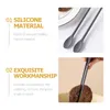 Spoons 2 Pairs Silicone Integrated Chopsticks Spoon Double End Stirring Rod Coffee Drinks Kitchen Ice Cream Scoop Beverage