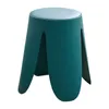 Plastpall förtjockad hushåll stapelbar matbord hög bänk modern enkel kommersiell klädsel enkel rund pall
