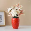 Vasen Erdbeer Keramik Vase Decoration Home Stay El Decree Crafts Wasserblume Flasche Kreative Arrangement