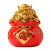 Vasi Resin Piggy Bank Money Borse Figurina per decorazioni per la casa Gold 11x14 cm