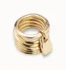 Pierścienie klastra Wersja Uno de 50 Modna srebrna plastowana 14 -krotna żółta złota urok Nisza niszowa biżuteria 2209228719537