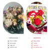 Fleurs décoratives bouquets de fleurs faites à la main Crochet Rose Graduation d'anniversaire cadeau de la Saint-Valentin