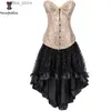 Seksowna spódnica gorset sukienka garnitur Bustier top spódnica retro vintage cosplay burlesque kobiety plus size kobiety przychodzi steampunk gorset set y klubowy l410