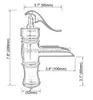 Antique Red Copper Single levier cascade de salle de bain Robinet Basin Basin Basin Tap LNF311