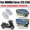 Dla Honda Forza 125 250 NSS Forza125 Forza250 2023 Lustra wsteczne lusterka soczewki Wyprawa Pole zamienne lusterka lustra