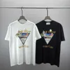 2023 Summer New Mens Casual Round Neck Camiseta Camiseta Castelo de Tennis Carta de tênis Print Liew Trendy