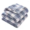 Blankets Japan Cotton Gauze Blanket For Bed Throw Air Condition Quilted Bedspread Plaid Bedding Sheet Sofa Cover