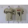 Baseballtröjor Rattlesnake Bumgarner#40Marte#4 Beige Elite City Player Name Uniform