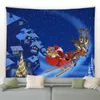 Art Wall Hanging Dorm Bedroom Living Room Christmas Tapestry Santa Tree Ball Gift Fireplace Home Decor