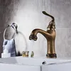 Robinets de lavabo de salle de bain robinets de bassin Antique Brass Water Bilker Tap Luxury Jade Wash Taps