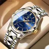 Wristwatches New Mens Waterproof Steel Belt Double Calendar Night Glow Business Senior Swiss Quartz