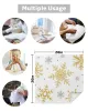 Christmas Golden Floke Texture Table Napkins Tissu Ensemble de mouchoirs de mariage Banquet de vacances Banquet de vacances