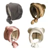 Beretti Donne Fux Fuzzy Fuzzy Peluga inverno Cap Cappuccio da sci Pompoms Pompom per clima freddo Snow Orso Pregno Orso Earbanna Dropship