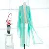 Summer Thin Ancient Chinese Large Sleeve Shirt Tulle Tang Dynasty Hanfu Cardigan Dance Clothes Cosplay Stage Costume Hanbok