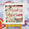 Alinacutle Metal Cutting Die Cut Merry Christmas Nesting Frame Scrapbooking Paper Craft Album Handmade Stencil Punch Art Cutter