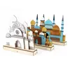 Wooden Eid Mubarak Luci notturne a Luci notturne decorazione musulmana Ramadan per la casa Aiuto per feste musulmane islamico Mubarak Decor decorazioni FORNITO