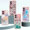 24Designs大理石ソフトIMD TPU SAMSUNG A35 A55 MOTO G84 G34 G04 PIXEL 9 PRO XIAOMI REDMI 13C LEOPARD FLOWER OCEAN BLING PLATING STONE PHONE BACK COVER