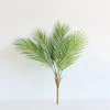 Искусственные пальмовые пластиковые растения ветвите фальшивые циас деревья зеленые искусственные тропические листья для домашнего сада в помещении декора