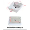 White Ceramic Washbasin Bathroom Sink Countertop Semi-embedded Square Wash Basin Balcony Semi-Counter Sinks With Faucet Drain