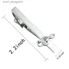 Tie Clips Hot Sale Music Clip con scatola Matte Tie Pin Clasp Musical Symbol Regalo Accessorio per Party Y240411