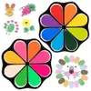 6 cores Blow Flower Flor Multi-Colored Drop Drop Para Petal Inkpad Carimbo DIY Pintura de dedos artesanato artesanal artesanato