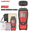 HT632 Medidor de humedad de madera Probador de agua de pared Medidor de humedad digital Habotest Dos alfileres Higrómetro de concreto Cemento Detector de ladrillo