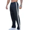 Pantalon masculin à taille élastique Sports Side Stripe Hommes décontractés pantalons de gymnase