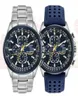 Luxury Wateproof Quartz Watches Business Casual Steel Band Watch Men039s Blue Angels World Chronograph Wristwatch 2201119723233