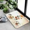 Bath Mats Orchid Stone Tower Mat Floral Plants Butterfly Nature Badrum Heminredning Anti-halk Entrégolvmattor Mattor Dörmat