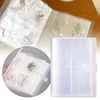 Caixas de armazenamento PVC Bolsas transparentes Brios selados de colar de anel Jóias Anti-oxidação INS Dust Livro