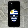 Caixa de telefone da bandeira nacional do Uruguai para Oppo Find X5 X3 X2 A93 Reno 4 3 Pro A94 A75 A74 A72 A53 A52 Black Soft Silicone Case