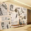 Papéis de parede Wellyu European Retro Espaper Papel de parede de fundo 3D Murais de Po Po Papel de parede nostálgico e americano