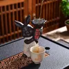 Creative ceramic tea pet ornament Chinese zodiac mascot Jade rabbit Zhaocai tea strainer filter tea dispenser