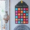 Ramadan Countdown Advent Calendar Eid Calendar Ramadan Mubarak Decorations for Kids Gift with 30 étoiles réutilisables DÉCOR MUR DE HOME