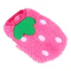 Abbigliamento per cani inverno vestiti in pile calda piccoli animali domestici Strawberry Guida per animali Accessori per costumi per criceto Guinea