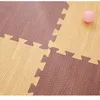 El rompecabezas de grano de madera más reciente Mat de espuma de juego de empalme en espesor de la alfombra suave de la alfombra moderna del piso