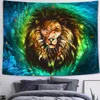 Tapestry Forest Wildlife Tapestries Psychedelic Simsant Lion Wall Hanging Tropical Plants Nature Landscape Dorm Bank R0411