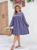 Vestidos casuais básicos plus size 3xl 4xl Casual Roupas de mulheres primavera verão Manga longa Vintage Printned vestidos curtos femininos elegantes mini vestido L49