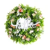 Decorative Flowers Spring Eucalyptu S Letter Garland Hello Welcome Door Hanging Party Wreath Lights With Timer Plain Christmas For Outside
