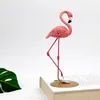 Decoratieve beeldjes roze flamingo -standbeeld ornamenten hars figurine home decoratie accessoires voor woonkamer slaapkamerstudie