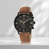 Wristwatches Men Analog Quartz Movement Watch Leather Bracelet Band For Daily Use Business Working Dating