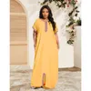 Etniska kläder afrikanska plussize caftan traditionell klänning abaya för kvinnors kaftan strand hem dashiki loungewear kort ärm täcke