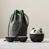 Ensembles de théâtre de thé Travel Tea Set Outdoor Portable Express Cup Creative Panda Styling Gift en céramique Tenture de thé