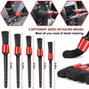 19PCS Car Beauty Brush Kit Interior Dashboard Crevice Crevice Cleaning Electric Drill Brush Car Wash Sponge Tool Waxer