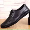 Casual Shoes Leather Men Formal 2024 Men's Loafers Dress Moccasins andningsbara svart bröllop plus storlek 38-47