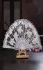 Vintage 10 kolorów Dostępne ręce fanów plastikowe wentylator Bamboo Rose Rose Lace Fan Wedding Fan Arts and Crafts Wedding Favors Prezent Che19996600