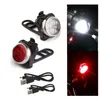 USB Rechargeable Bike Light Set Super Bright Front Headlight and Rear LED Bicycle Light 650mah 4 Light Mode Options