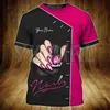 2022 Summer Nail Custom name 3D black T-shirt, Nail Hustler women t shirts Nail Technician Nail Tech Gifts