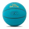 Youth Basketball Size 7 Indoor Training Outdoor Playground Play Game Young Men Students Team Sports PU Gray Blue Basketball Ball